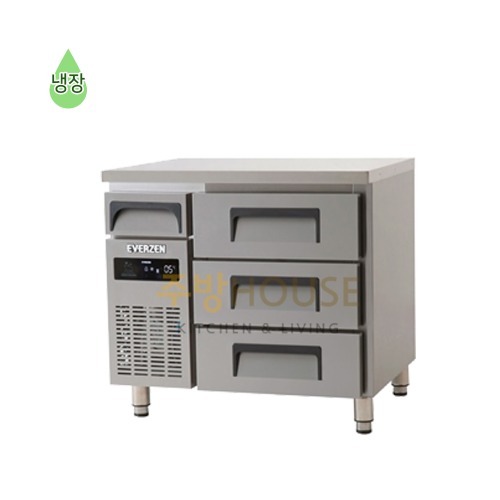 에버젠 직냉식 높은서랍식 테이블 올냉장고 900 / UDS-9DDE3-D1