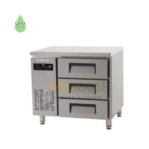 에버젠 간냉식 높은서랍식 테이블 올냉장고 900 / UDS-9DIE3-D1
