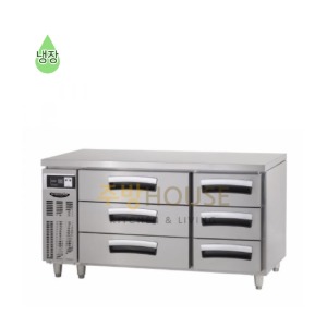 라셀르 간냉식 높은서랍식 테이블 올냉장고 1500 / LUCD-1564RG